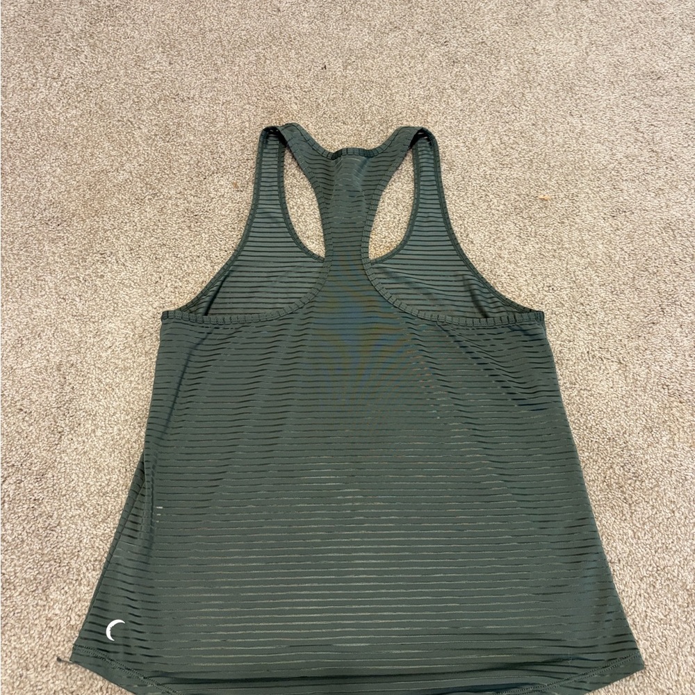 Stylish Dark Green Racerback Tank Top